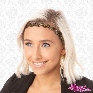 Hipsy Diva Adjustable & No Slip Wave Bling Glitter Hair Headband